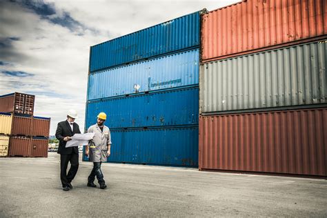Maritime Shipping Manager And Worker At A Commercial Dock Institute