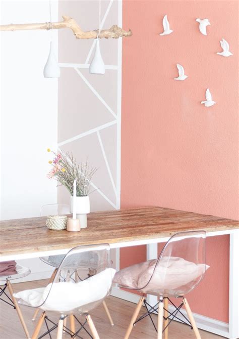 Farbe wohnzimmer wandgestaltung mit farbe wohnzimmer ideen zur wandgestaltung mit farbe, tapete und vielem mehr. Idee für geometrische Wandgestaltung ° Kreatives Arbeiten ...