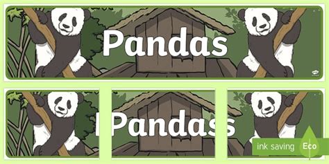 👉 Classroom Panda Banner Easy To Print Twinkl