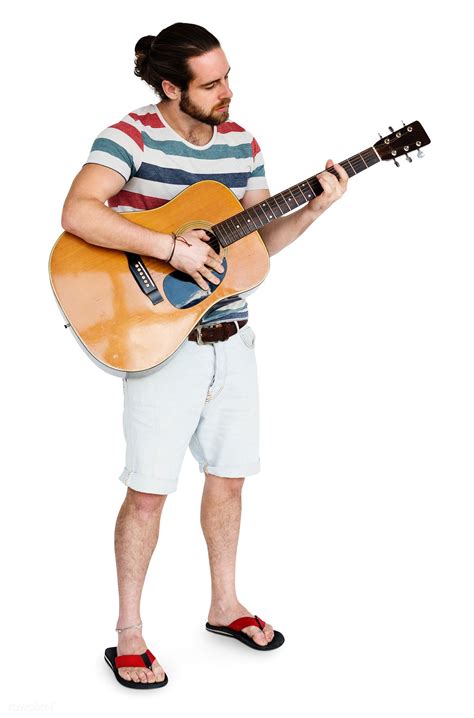 Man Playing Guitar Music Instrument Entertainment Free Image By