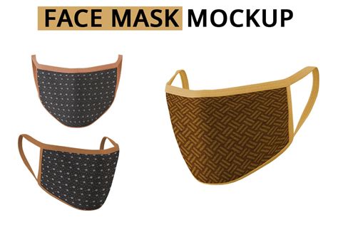 Download Face Mask Mockup (576630) | Clothing | Design Bundles