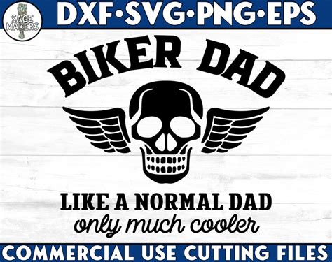 Biker Dad Svg Design Fathers Day Svg Files For Cricut Dad Etsy