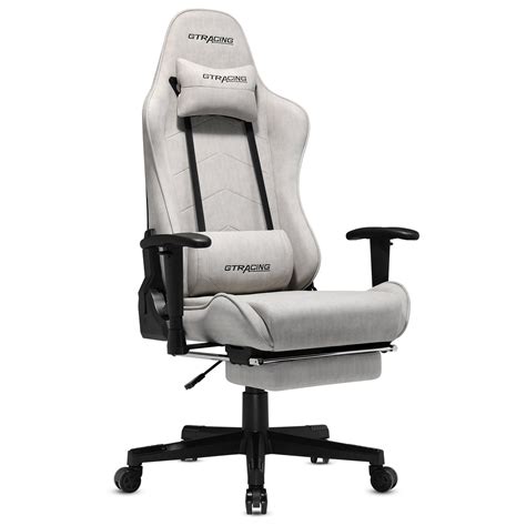 Gtracing Gaming Chair With Footrest Ergonomic Reclining Leather Chair
