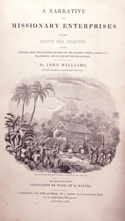 A Narrative Of Missionary Enterprises In The South Sea Islands By Williams John 1837 First