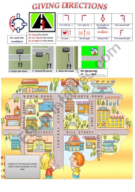 Directions Esl Worksheet By Stefcar15