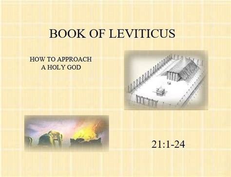 Bible Outlines Leviticus 211 24 Holiness For Priests Part 1