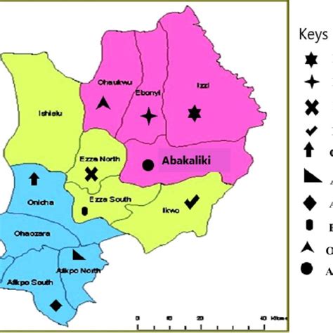 Map Of Ebonyi State Nigeria Showing Different Local Government Areas