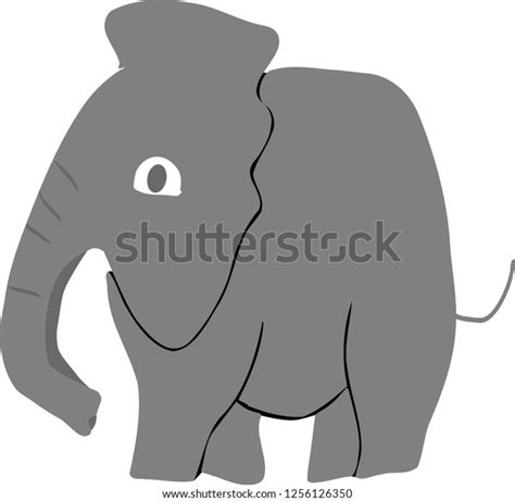 Fat Elephant Cartoon Vector Illustration Stock Vector Royalty Free