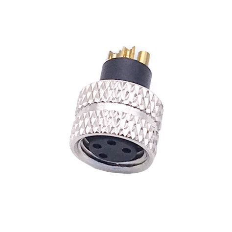 M8 Molding Type Connector Solder Terminal Female Cable Socket 2 3 4