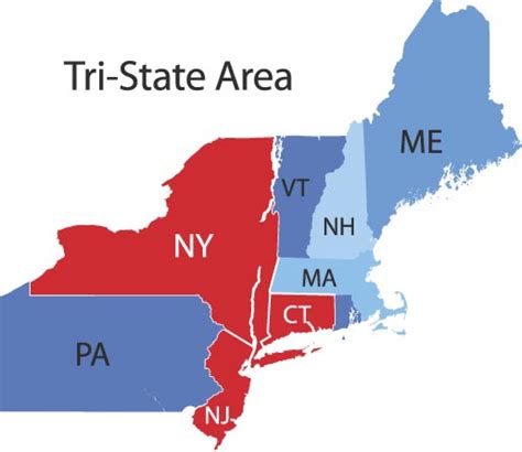 Tri State Area Map - Printable Map
