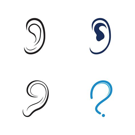 Sense Of Hearing Or Ear Icon Logo Vector Design Template Illustration