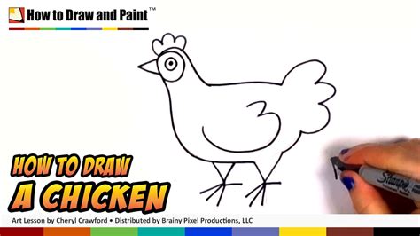 How To Draw A Chicken Step By Step Draw A Cute Hen Easy Cc Youtube