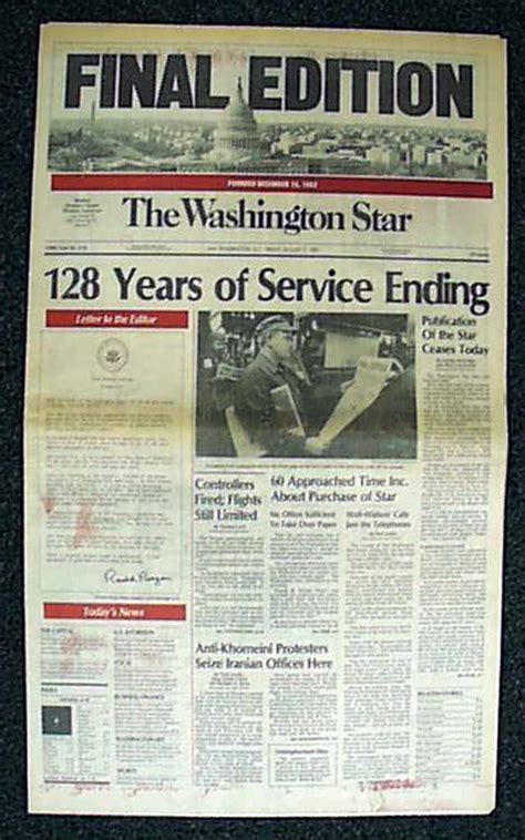 The Final Edition Of The Washington Dc Star