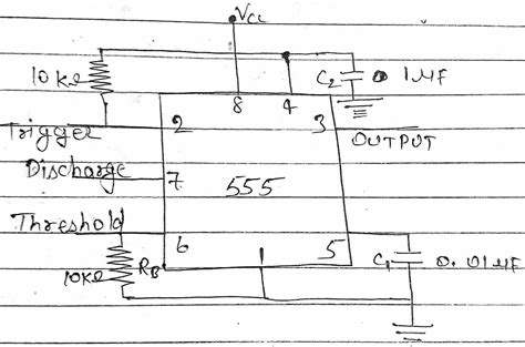 Monostable And Bistable Multivibrator Using Ic 555 With Circuit Diagram