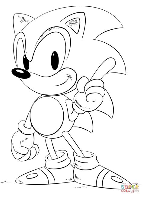 Sonic coloring page | Free Printable Coloring Pages