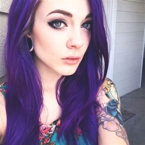 tattoos and modifications purple hair scene hair hair