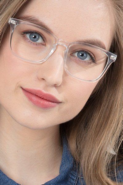 Clear Square Prescription Eyeglasses Small Full Rim Plastic Eyewear