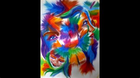 Abstract Oil Pastel Drawing Sedera Ramanitra Youtube