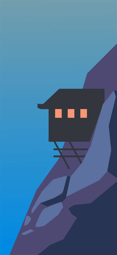 Minimalist Phone Wallpaper House In The Mountain Wallpaperize