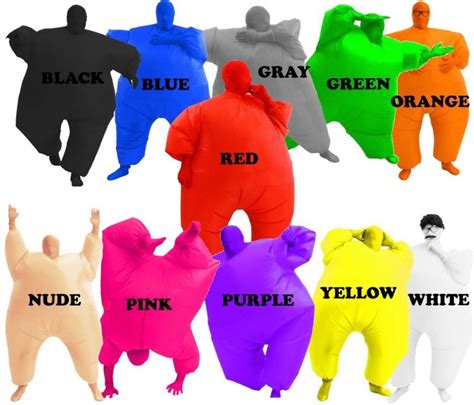 Adult Chub Suit Inflatable Blow Up Color Full Body Costume Jumpsuit 5