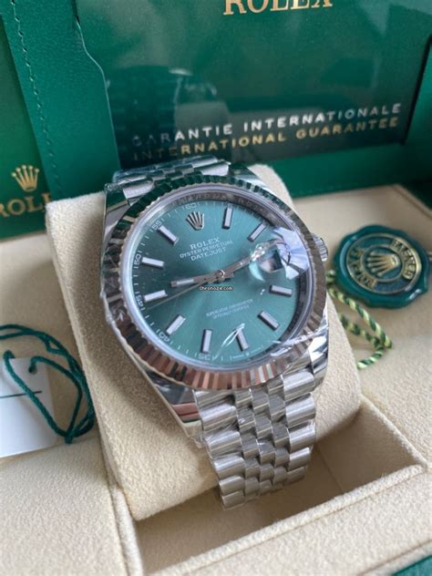 Rolex Datejust 41 126334 New 2022 Mint Green Stick Dial For