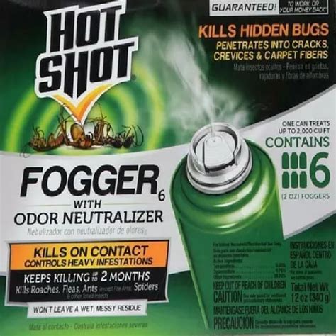 Hot Shot Fogger Con Neutralizador De Olor Mata Cucarachas Cuotas Sin