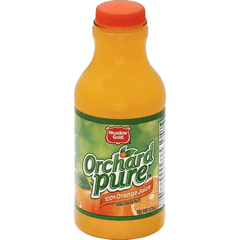 Orchard Pure 100 Pure Orange Juice From Concentrate 1 Pint Plastic