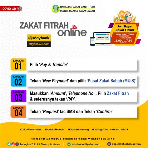 Cara bayar zakat fitrah online setiap negeri. Cara Bayar Zakat Fitrah Bagi Negeri Sabah 2020