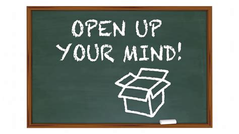 Open Up Your Mind Chalk Board Expand Thinking 3d Animation Motion