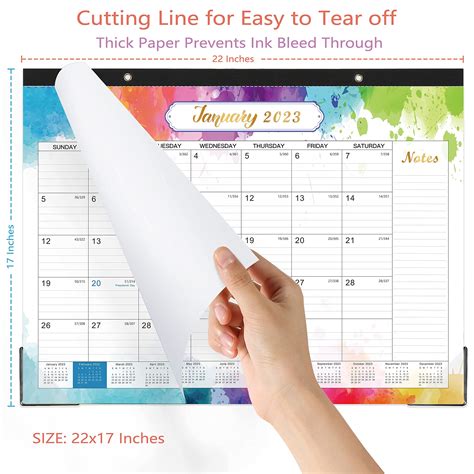 Buy 2022 2023 Desk Calendar Large Desk Calendar 22 X 17 January