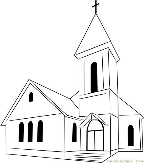 Perfect Church Coloring Page For Kids Free Churches Printable