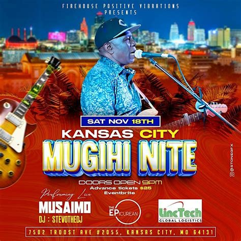 Kansas City Mugithi Nite W Musaimo The Epicurean Lounge Kansas City