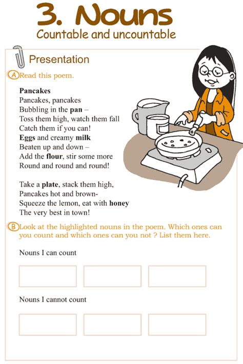 Grade 3 Grammar Lesson 3 Nouns Countable And Uncountable English