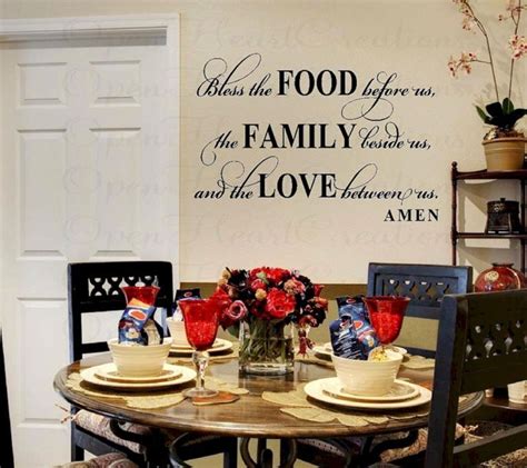 Easy to install, affordable wall quote decals to personalize your space, complement your style, and inspire your friends and family. Dining Room Wall Quotes 030 | Dining room wall decor ...