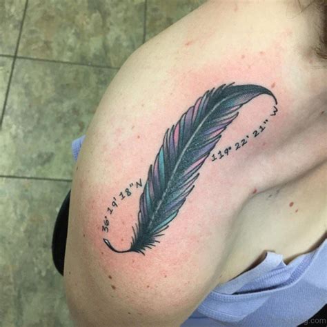 Super cool bow wrist tattoo. 40 Excellent Feather Tattoos On Shoulder