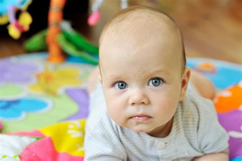 Sweet Baby On The Carpet Stock Image Image Of Childcare 40675997