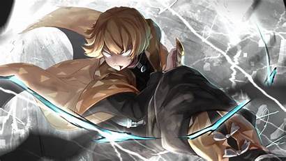 Zenitsu Thunder Agatsuma Breath Anime Slayer Demon
