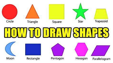 Learn How To Draw Shapes With Names Easy Drawing Education Drawing