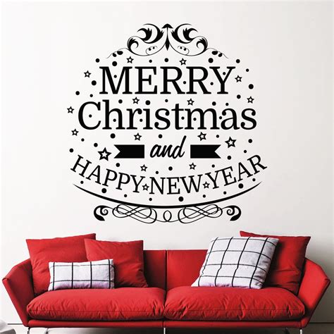 Merry Christmas Removable Home Vinyl Window Wall Stickers Decal Art