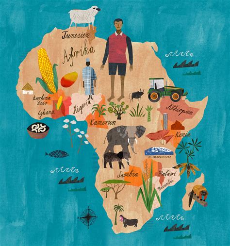 Map Of Africa For Bmzbunte Martin Haake Illustrations