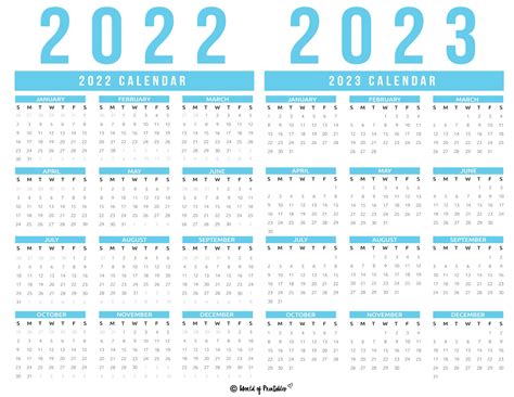 Printable Calendar 2022 2023 Calendar For Frame Planner Calendar