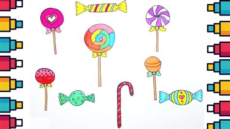 How To Draw Candies Step By Step Easy For Kids Youtube