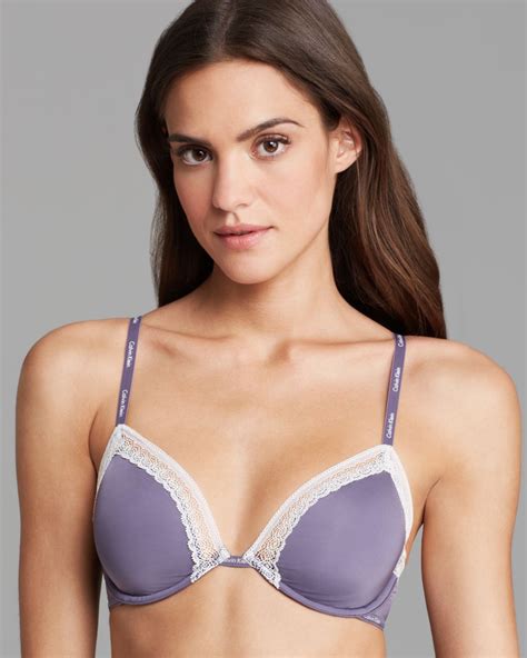 Lyst Calvin Klein Underwire Bra Perfectly Fit Sexy Signature Unlined In Blue