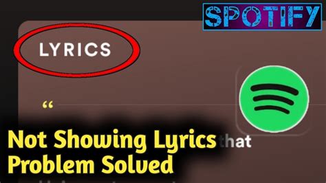 Spotify Not Showing Lyrics Problem Solved Youtube