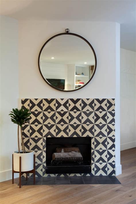 Contemporary Fireplace With Modern Tile Surround Hgtv
