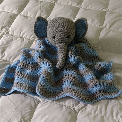 Little Elephant Baby Blanket Crochet Cuddle Baby Toy Baby Snuggle