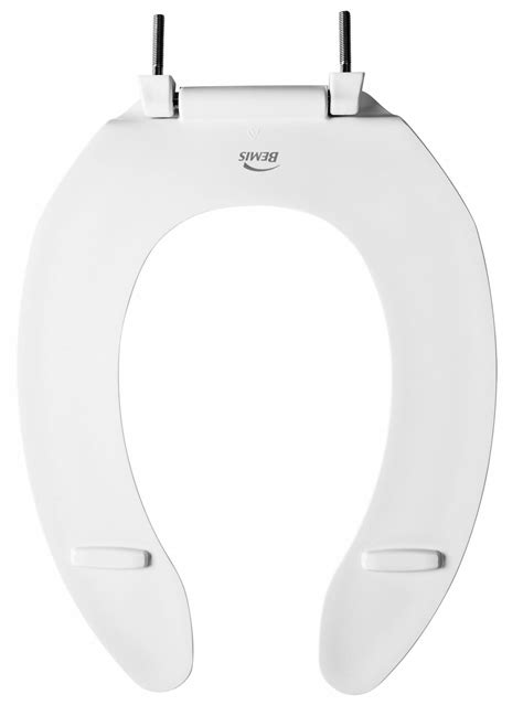 Bemis Toilet Seat White Plastic With Stainless Steel Posts Self