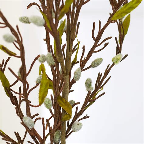 artificial pussy willow spray artificial greenery floral supplies craft supplies factory