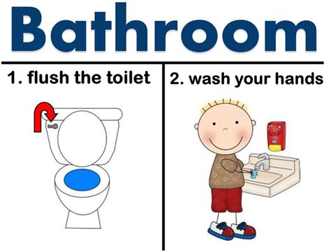 Do You Have A Bathroom In Your Classroom And Need A Visual Aid For A Reminder For The Students