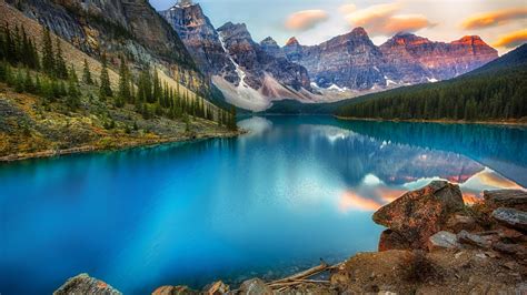 Fonds d'écran sur le thème de la nature. Fonds d'écran Canada, lac, montagne, forêt, beau paysage ...